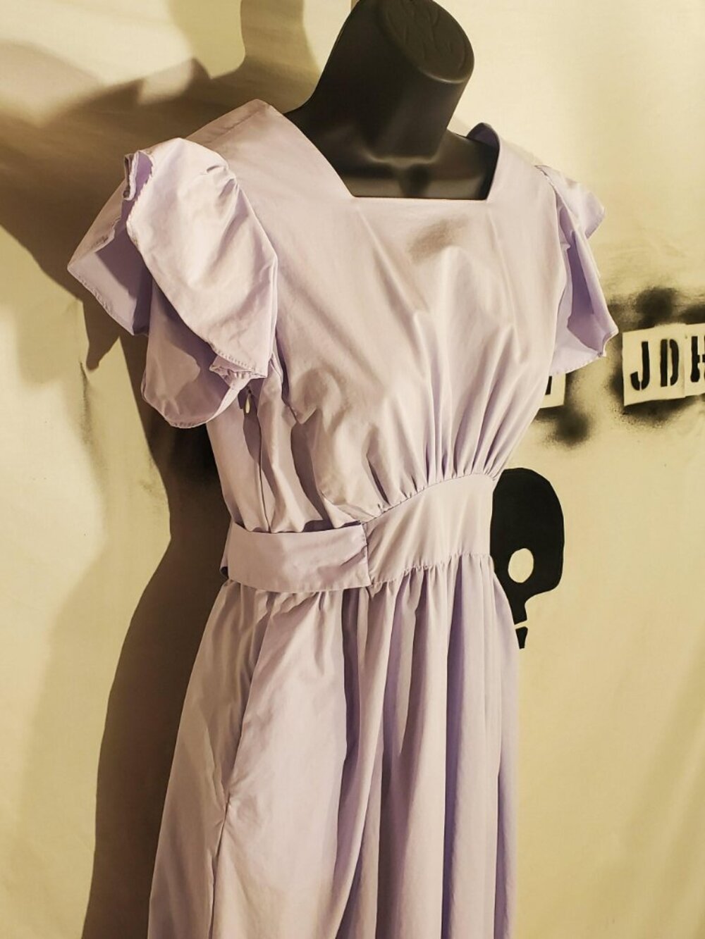 Farrow Beulah Cotton Open Back Tiered Dress in Lavender - Sz S- shipping incl. - Picture 4 of 16